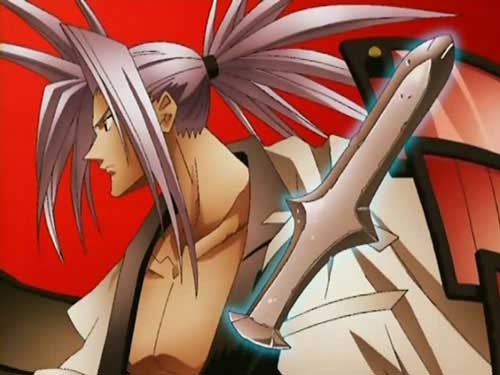 SK2 Shaman king anime manga main characters yoh asakura holding